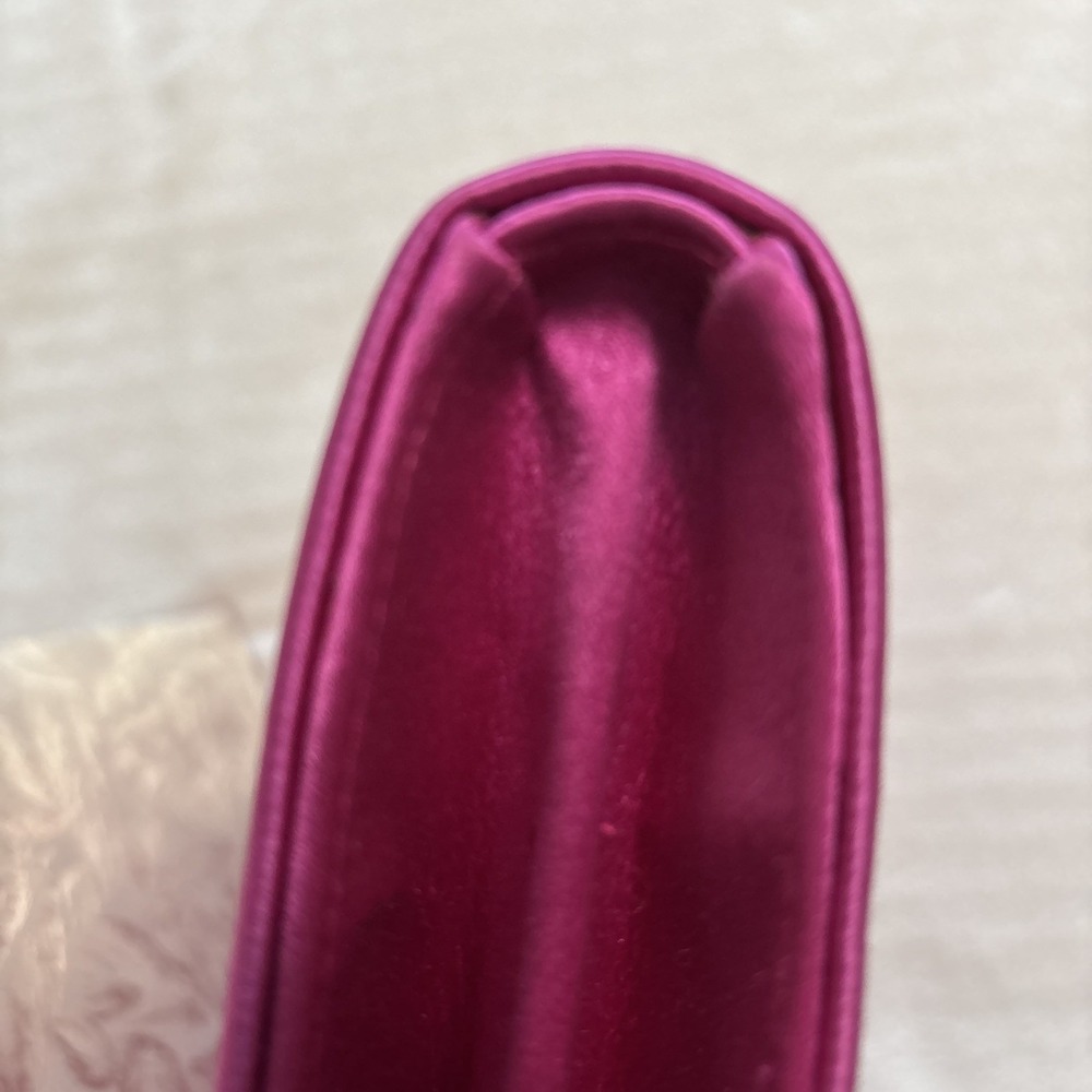 PHILIP TREACY LONDON ELEGANT CLASSIC LARGE PINK FLAP SILK CLUTCH BAG Formal - Picture 14 of 16